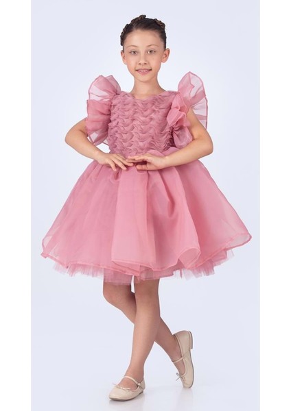 Maronia Kız Çocuk Prenses Model Abiye Elbise - M00746