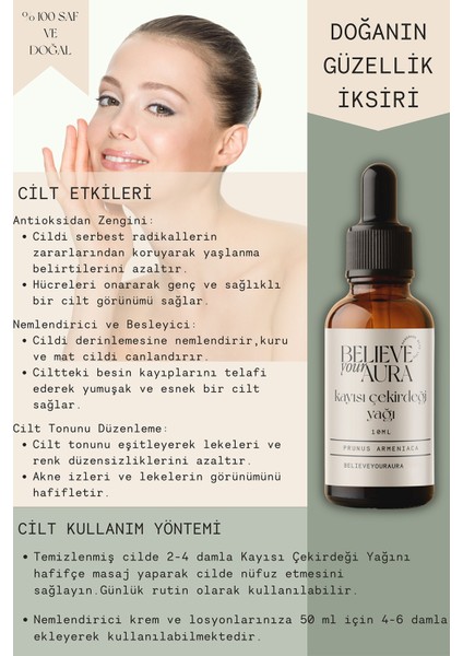 Kayısı Çekirdeği Yağı - %100 Saf ve Doğal Cilt ve Saç Bakım Yağı - Apricot Kernel Oil- 10 ml modelleri