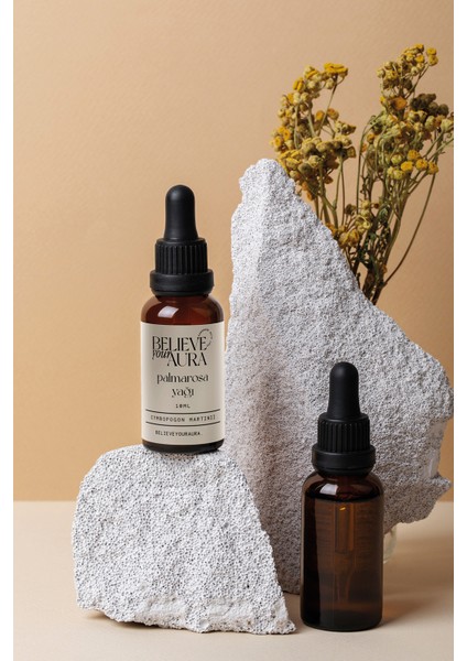 Palmarosa Yağı - %100 Saf ve Doğal Nemlendirici Yatıştırıcı Cilt ve Saç Bakım Yağı - 10 ml