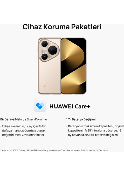 Pura 80 Ultra 512GB 16GB Ram (Huawei Türkiye Garantili) Siyah Altın