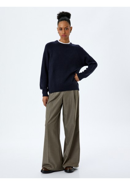 Yumuşak Dokulu Uzun Kollu Bisiklet Yaka Triko Kazak fiyatları