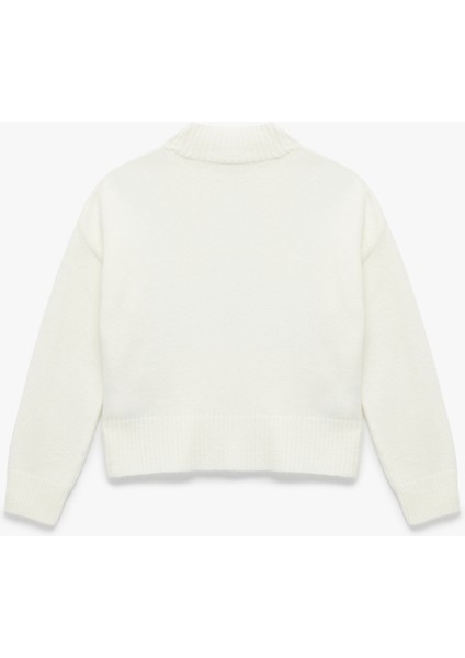 Dik Yaka Uzun Kollu Basic Triko Kazak fırsatları