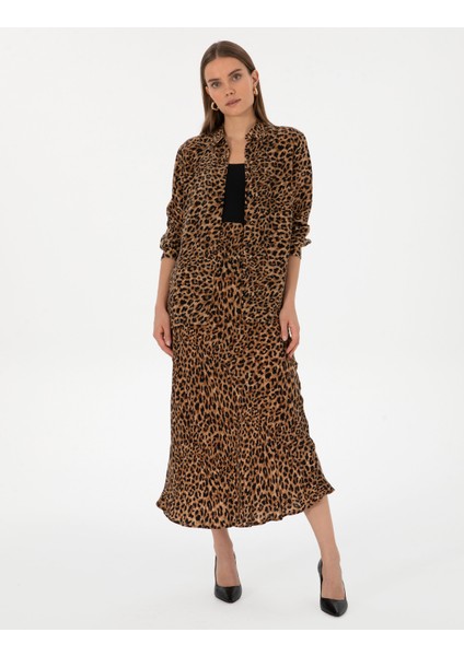 Kadın Camel Comfort Fit Uzun Kollu Gömlek 50313664-VR015 fırsatları