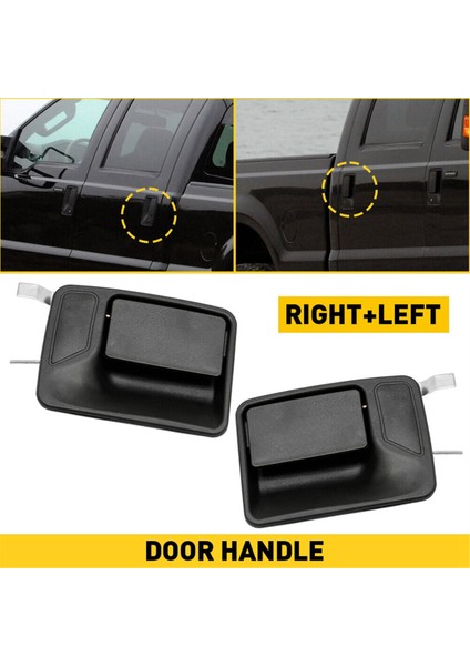 Ford Super Duty Crew Cab 1999-2016 Için Siyah Sol Arka Dış Kapı Kolu Seti (Yurt Dışından) fiyatları