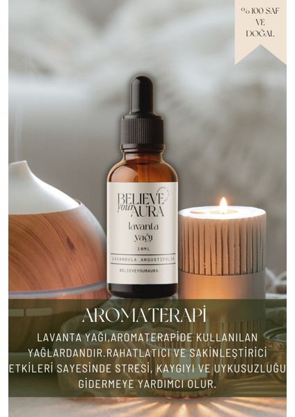 Lavanta Yağı - %100 Saf ve Doğal Cilt ve Saç Bakım Yağı - Levander Oil - 10 ml fırsatları