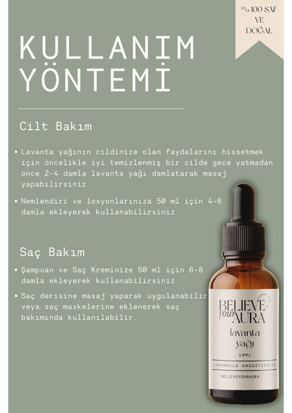 Lavanta Yağı - %100 Saf ve Doğal Cilt ve Saç Bakım Yağı - Levander Oil - 10 ml indirimleri
