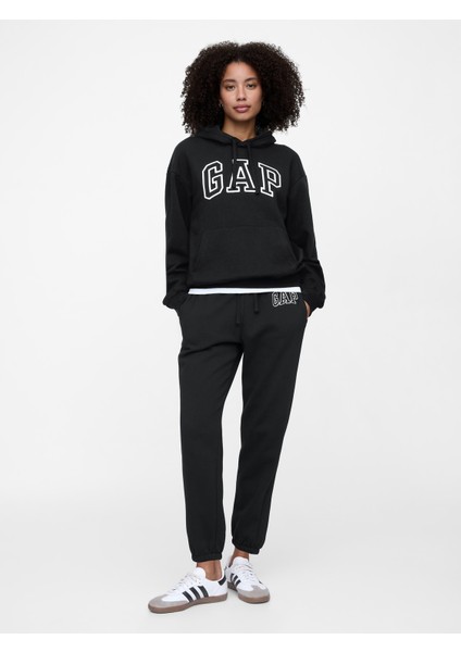 Kadın Siyah Gap Logo Fleece Sweatshirt modelleri