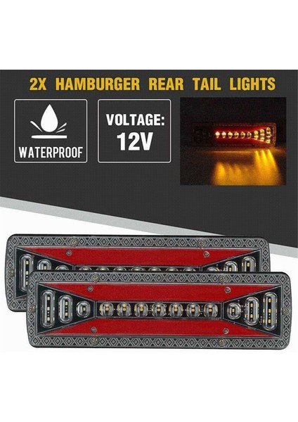 12V Taet Light LED Dinamik Kamyon Işıkları Arka Fren Işıkları Sinyali Traktör Lambası Römork Otobüs (Yurt Dışından) fiyatları