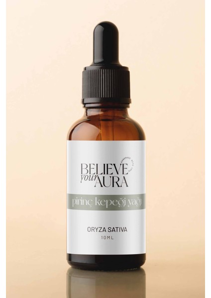 Pirinç Kepeği Yağı - %100 Saf ve Doğal Yatıştırıcı ve Dengeleyici Cilt ve Saç Bakım Yağı - 10 ml