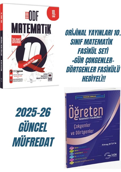 10. Sınıf Matematik Fasikül Seti +Gür Çokgenler-Dörtgenler Fasikülü Hediyeli!!