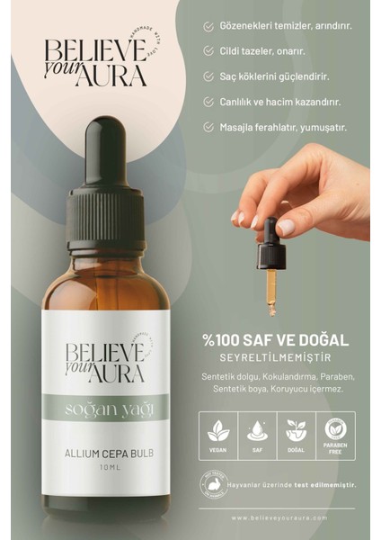 Soğan Yağı - %100 Saf ve Doğal Gözenek Sıkılaştırıcı Onarıcı Cilt ve Saç Bakım Yağı - 10 ml fiyatları