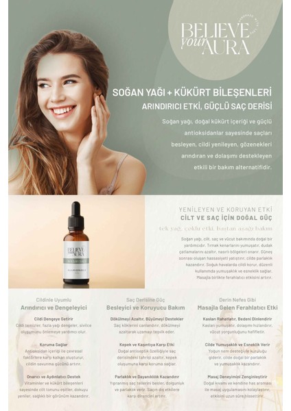 Soğan Yağı - %100 Saf ve Doğal Gözenek Sıkılaştırıcı Onarıcı Cilt ve Saç Bakım Yağı - 10 ml modelleri