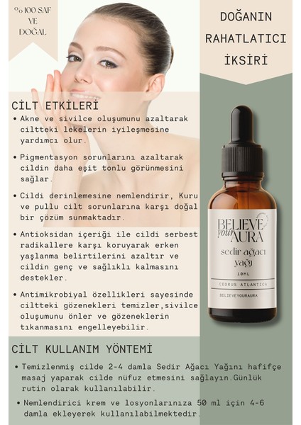 Sedir Ağacı Yağı - %100 Saf ve Doğal Cilt ve Saç Bakım Yağı - Cedarwood Oil - 10 ml modelleri