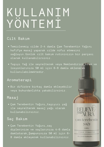 Çam Terebentin Yağı - %100 Saf ve Doğal Cilt ve Saç Bakım Yağı - Pine Turpentine Oil - 10 ml modelleri