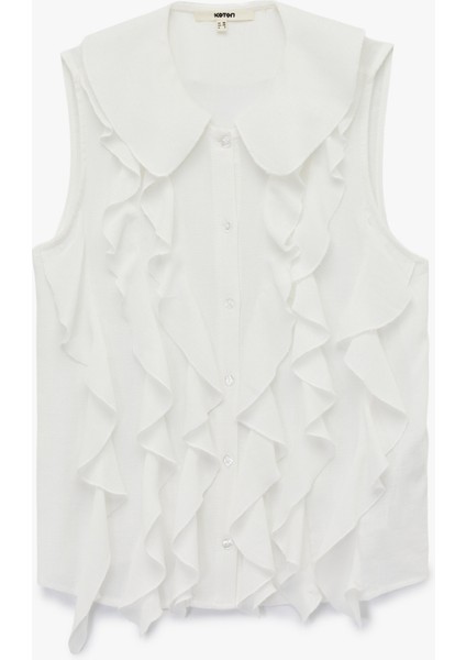 Kolsuz Bebe Yaka Fırfırlı Gömlek modelleri