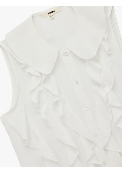 Kolsuz Bebe Yaka Fırfırlı Gömlek indirimleri