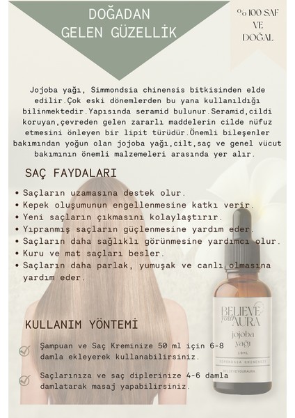 Jojoba Yağı - %100 Saf ve Doğal Cilt ve Saç Bakım Yağı - Jojoba Oil - 10 ml modelleri