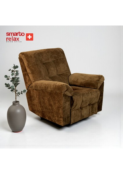 TV Koltuğu Roma Manuel Sırt Dayama Ergonomik Kadife Polyester Kahverengi Dekoratif Baba Koltuğu modelleri
