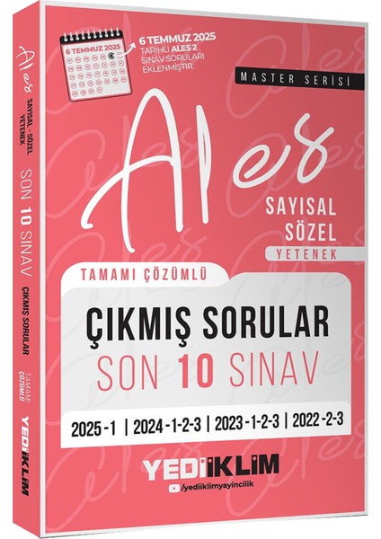 2026 Ales Master Serisi Sözel Sayısal Yetenek Konu Anlatımı-Çözümlü Soru Bankası-Çıkmış Sorular indirimleri