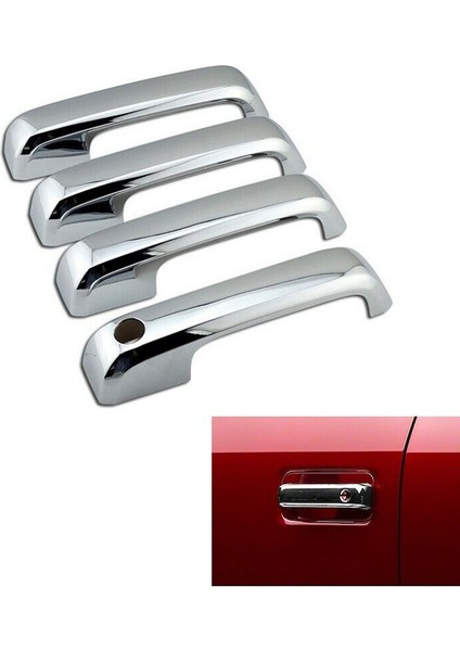 Ford F-150 2015-2019 Akıllı Anahtar Deliği Olmayan Araç Aksesuarları Için Abs Krom Dış Cilalı 4 Kapı Kolu Kılıfı (Yurt Dışından) fiyatları