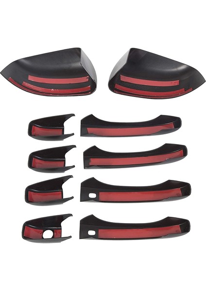 2011-2020 Jeep Grand Cherokee Dodge Durango Için Siyah Ayna Kapakları + Kapı Kolu Kapakları (Yurt Dışından) indirimleri