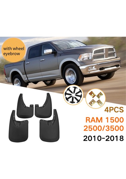 1 Takım Araba Ön Arka Çamurlukları Çamurluklar Dodge Ram 1500 2500 3500 2010-2018 Çamurluklar Sıçrama Çamurlukları (Yurt Dışından) indirimleri