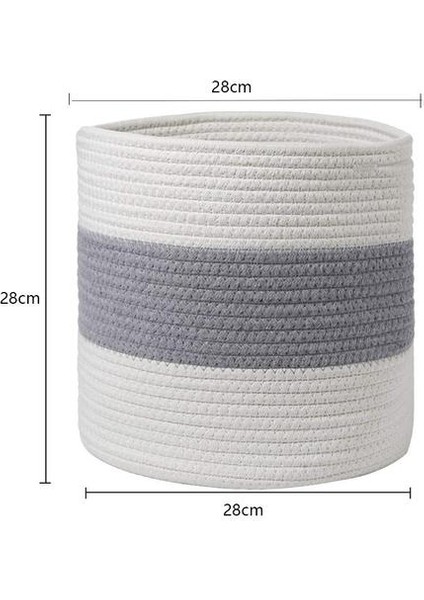 Jute Pamuk Dokuma Depolama Sepeti Saklama Kutusu Ev Eşyaları Saklama Çantası Modern Basit Bahçe Saksı Vazo Ekici Ev Dekor | Depolama Sepetleri (Yurt Dışından) fiyatları