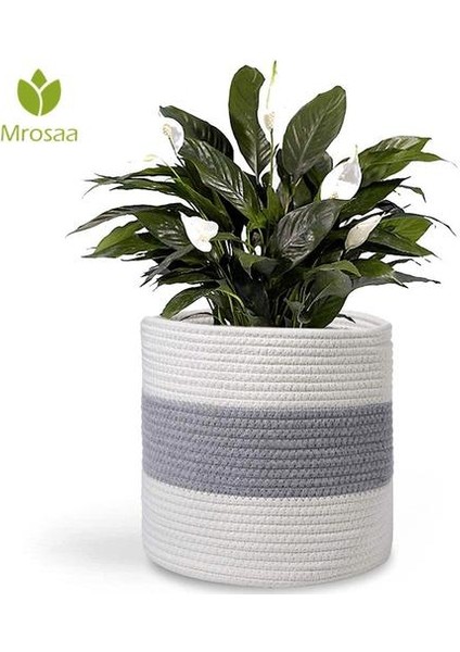 Jute Pamuk Dokuma Depolama Sepeti Saklama Kutusu Ev Eşyaları Saklama Çantası Modern Basit Bahçe Saksı Vazo Ekici Ev Dekor | Depolama Sepetleri (Yurt Dışından) modelleri