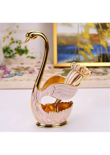 Çinko Alaşım Kuğu Baz Çatal Kaşık Standı Tutucu Meyve Tatlı Çatal Yemek Seti Kahve Kaşığı Kek Araçları Sofra Mutfak Eşyası | Pişirme Aracı Setleri (Yurt Dışından) fiyatları