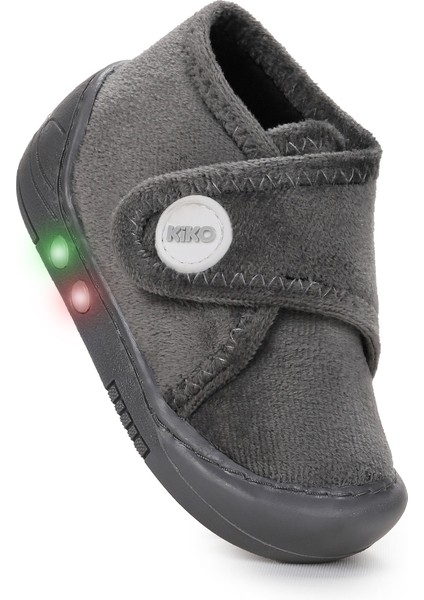 Petri Işıklı Erkek Bebek Ev Okul Kreş Panduf Nubuk Tekstil Malzeme ile Konforlu