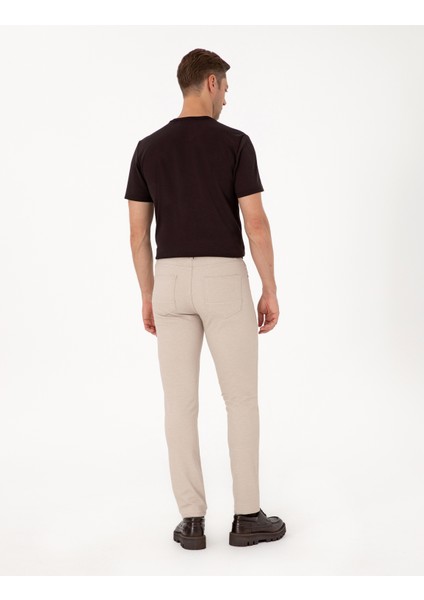 Erkek Bej Slim Fit Kanvas Pantolon 50310857-VR011 fırsatları