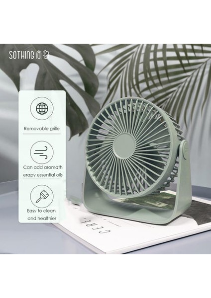 Mini Soğutma Fanı Aroma Difüzör USB Masa Fan 360 Rotasyon ile Ofis Hanehalkı Seyahat Ayarlanabilir Açı | Hayranları (Yeşil) (Yurt Dışından) modelleri