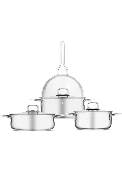 Web New Lyon 7 Parça Çelik Tencere Seti