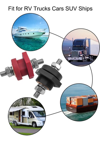 3/8 Inç Thru Panel Akü Terminal Konnektörleri, Kamyonlar, Arabalar, Suv'lar, Gemiler Için Uygun Yüksek Güçlü Bakır Çekirdek Burcu, 2'li Paket (Yurt Dışından) modelleri