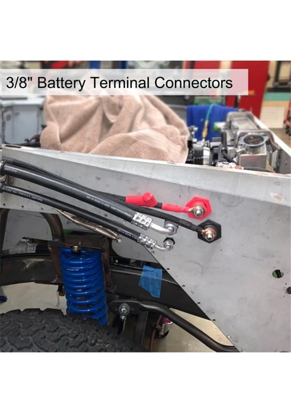 3/8 Inç Thru Panel Akü Terminal Konnektörleri, Kamyonlar, Arabalar, Suv'lar, Gemiler Için Uygun Yüksek Güçlü Bakır Çekirdek Burcu, 2'li Paket (Yurt Dışından) fırsatları