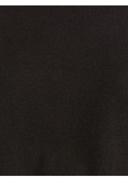 10633 Bisiklet Yaka Yünlü Basic Triko Kazak-Koyu Kahve fırsatları