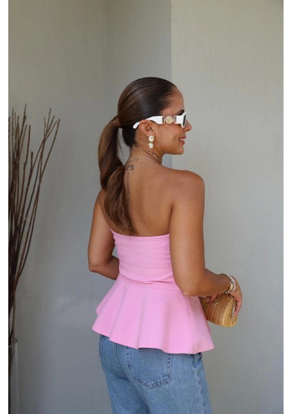 Pembe Volanlı Bluz modelleri