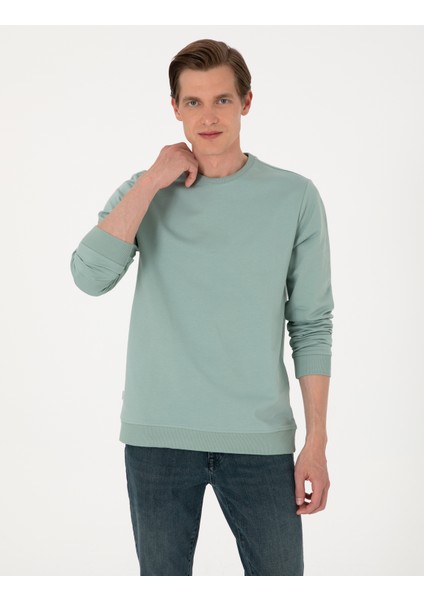 Erkek Çağla 2 Iplik Regular Fit Bisiklet Yaka Basic Sweatshirt 50314054-VR016