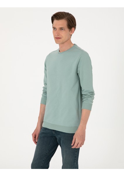 Erkek Çağla 2 Iplik Regular Fit Bisiklet Yaka Basic Sweatshirt 50314054-VR016 modelleri