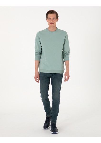 Erkek Çağla 2 Iplik Regular Fit Bisiklet Yaka Basic Sweatshirt 50314054-VR016 fırsatları