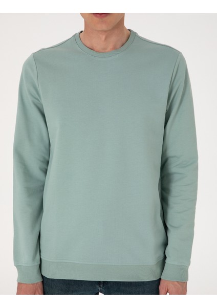 Erkek Çağla 2 Iplik Regular Fit Bisiklet Yaka Basic Sweatshirt 50314054-VR016