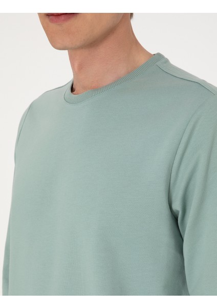Erkek Çağla 2 Iplik Regular Fit Bisiklet Yaka Basic Sweatshirt 50314054-VR016