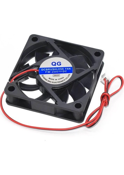 24 Volt Fan 60X60X15 mm 2 Pinli
