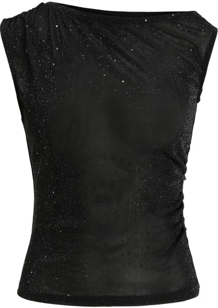 Kadin Kayik Yaka Pariltili Bluz - Holly indirimleri