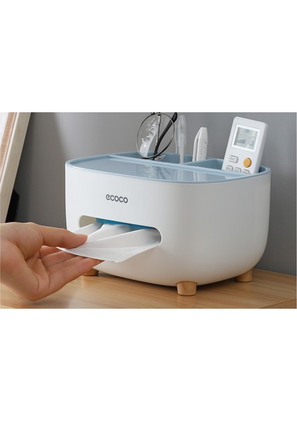 Ev Doku Kutusu Masaüstü Mutfak Peçete Tutucu Saklama Konteyner Oturma Odası Ev Ofis Doku Tutucu Için Uzaktan Kumanda | Kağıt Tutucular (Mavi) (Yurt Dışından) indirimleri