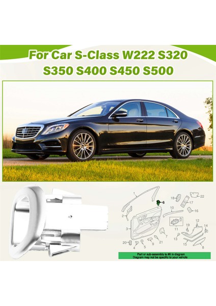 Araba Ön Kapı Kilidi Topuzu Çerçeve Kapı Kaldırma Kapağı A22276609252A17 Mercedes-Benz S-Class W222 S320 S350 S400 S450 S500 (Yurt Dışından) fırsatları