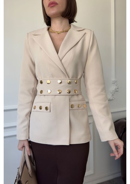 Çıtçıtlı Premium Blazer Ceket- Taş fiyatları