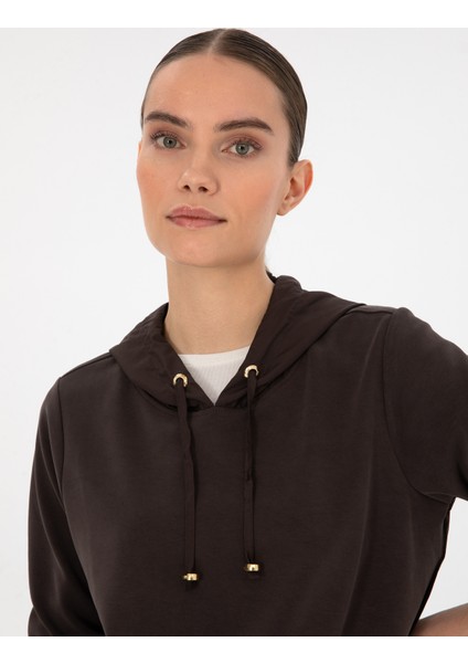 Kadın Kahverengi Comfort Fit Sweatshirt 50314041-VR029 fiyatları