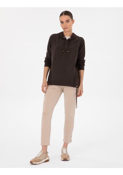 Kadın Kahverengi Comfort Fit Sweatshirt 50314041-VR029 fırsatları