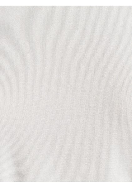 10779 Bisiklet Yaka Kısa Kol Basic Triko Bluz-Ekru fırsatları